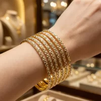 النگو مفتول سفید تابان AA031 - Image 2