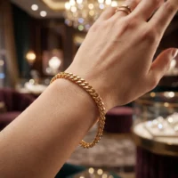 دستبند سوپرلایت کارتیه 100 زرد گلستانه DG069 - Image 2