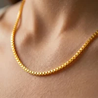 زنجیر میرول شاین ضخیم زرد گلستانه ZG056 - Image 2