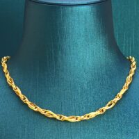 زنجیر سوپرلایت شانل آج دار گلستانه ZG093 - Image 3