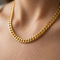 زنجیر کارتیه ژاپنی توپر گلستانه ZG129 - Image 2